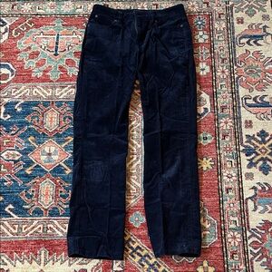 Talbots Woman’s Size 4 Curvy Corduroy Jeans Dark Blue Straight Leg